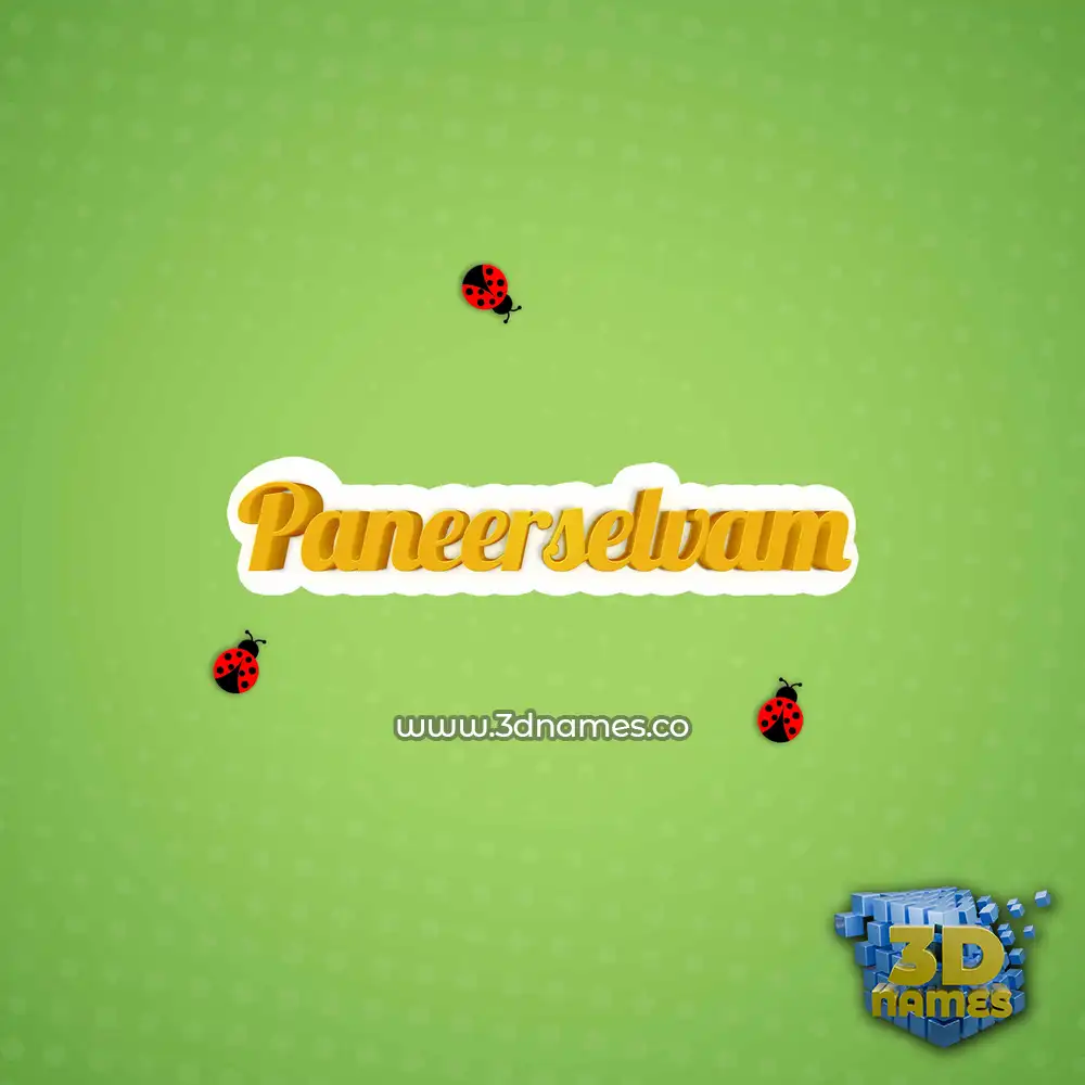 paneerselvam in Ladybugs style - 3D name wallpaper
