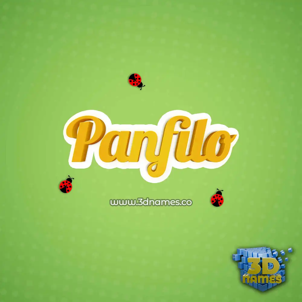 panfilo in Ladybugs style - 3D name wallpaper