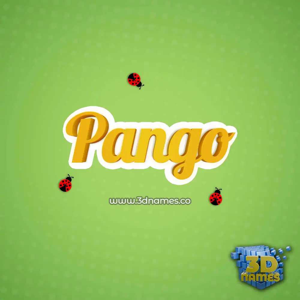 pango in Ladybugs style - 3D name wallpaper