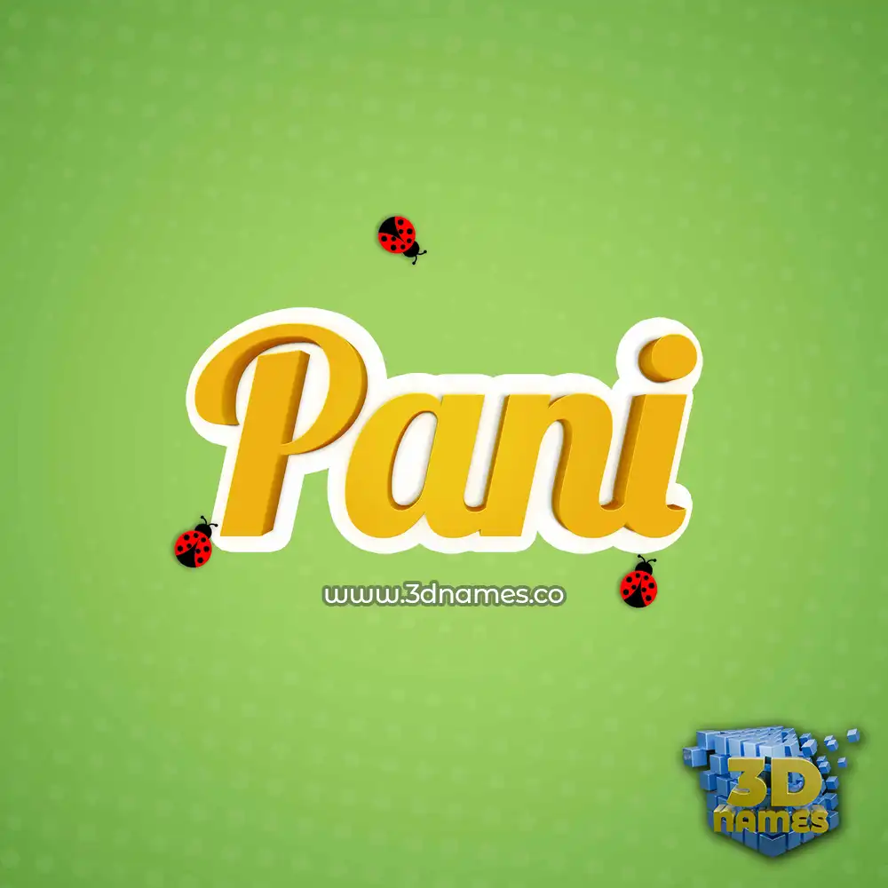 pani in Ladybugs style - 3D name wallpaper