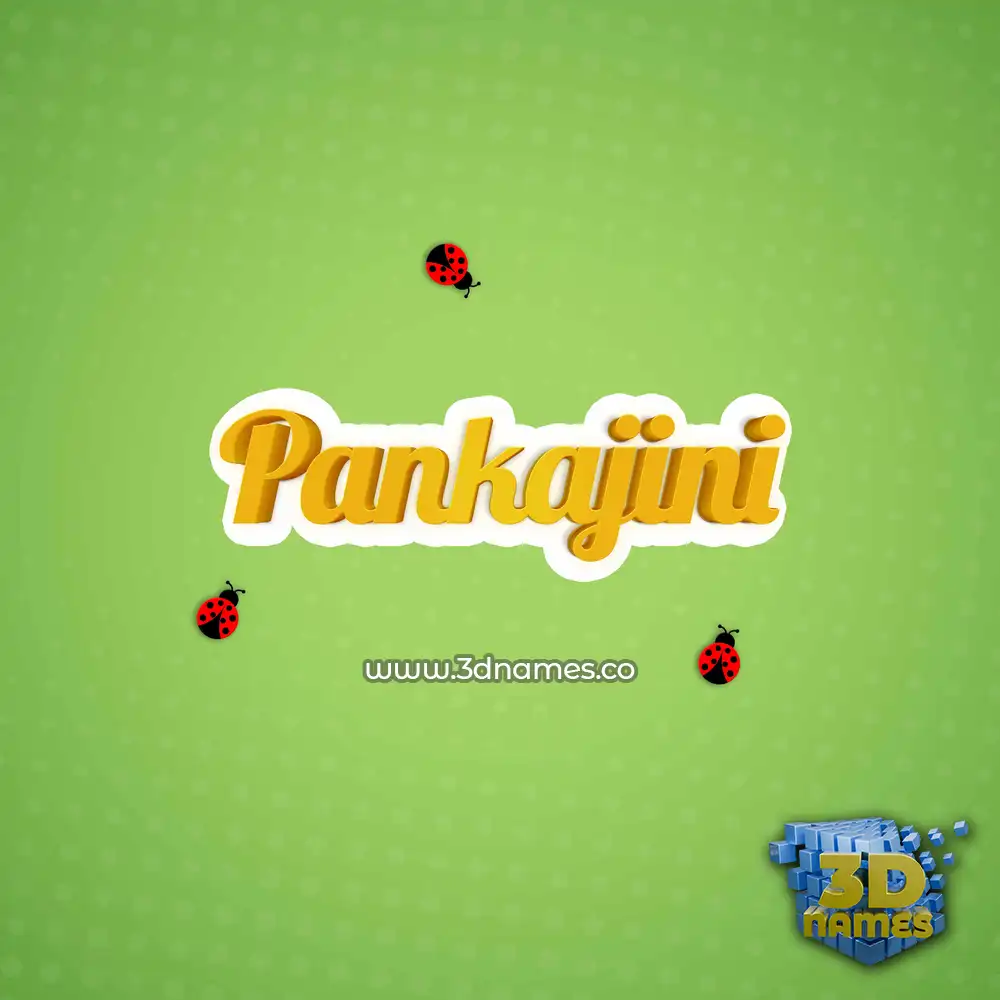 pankajini in Ladybugs style - 3D name wallpaper