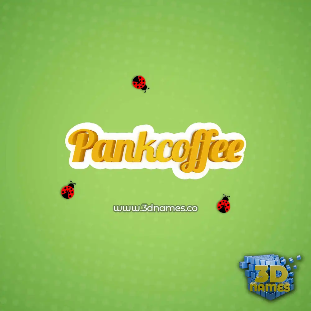 pankcoffee in Ladybugs style - 3D name wallpaper