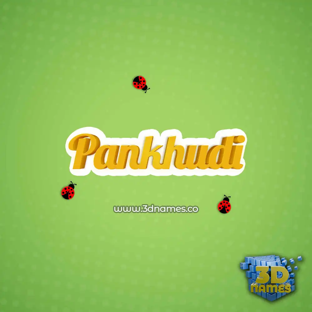 pankhudi in Ladybugs style - 3D name wallpaper