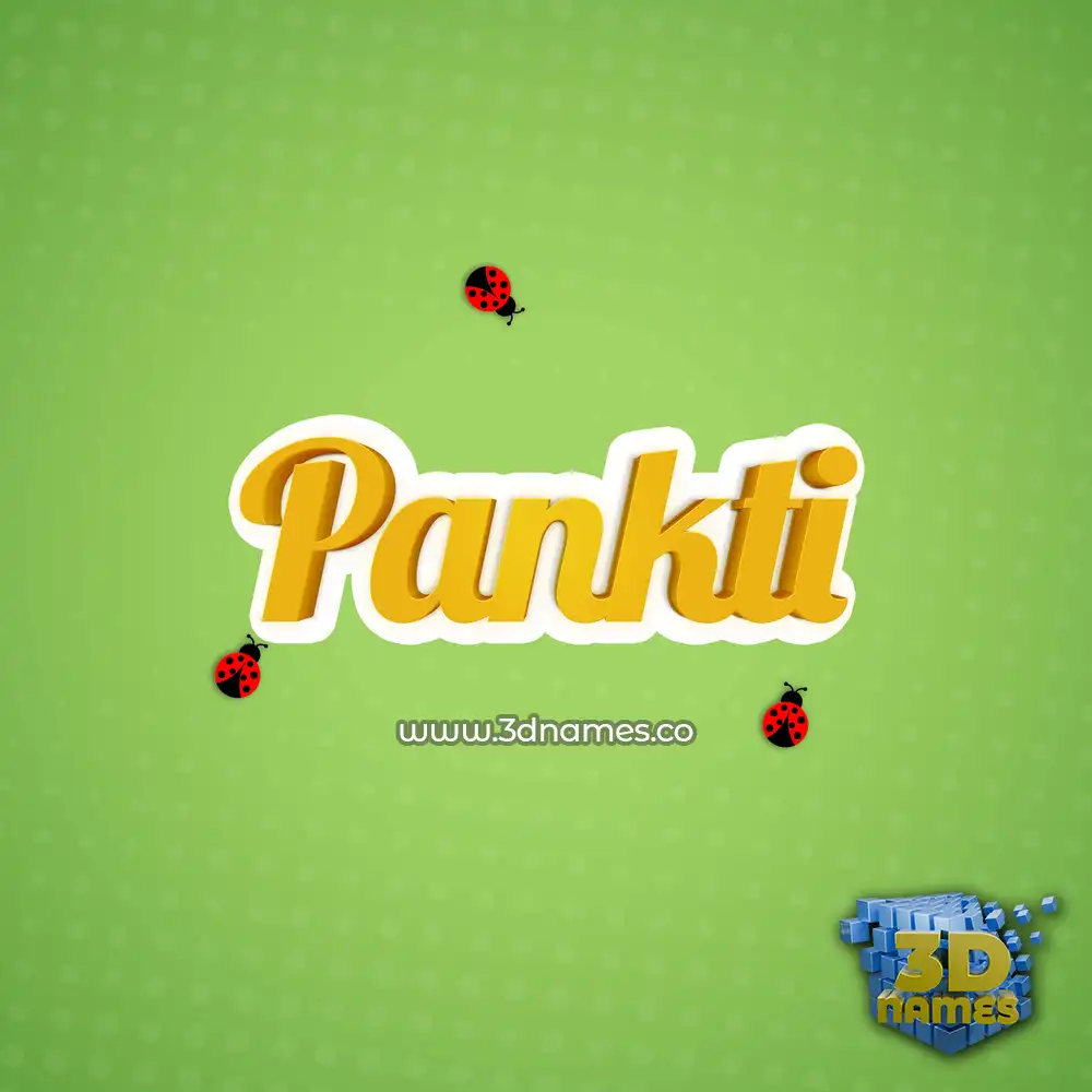 pankti in Ladybugs style - 3D name wallpaper