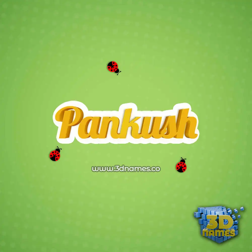 pankush in Ladybugs style - 3D name wallpaper