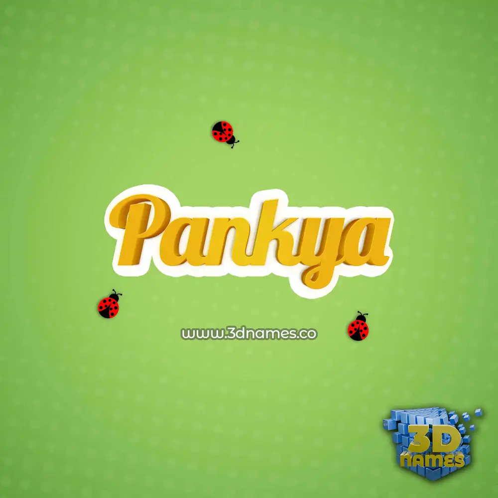 pankya in Ladybugs style - 3D name wallpaper