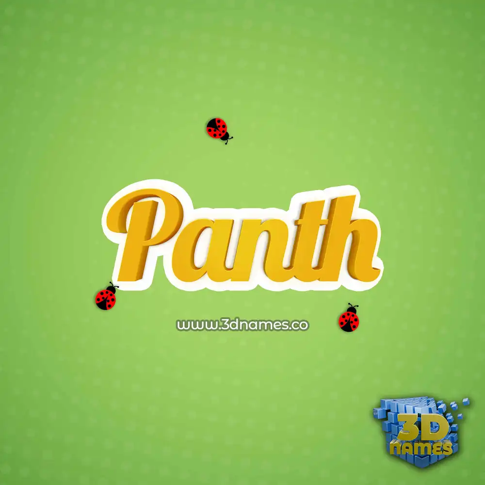 panth in Ladybugs style - 3D name wallpaper
