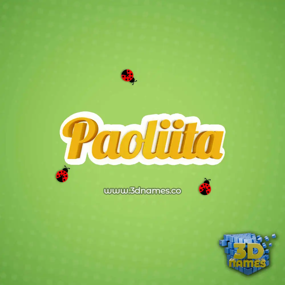 paoliita in Ladybugs style - 3D name wallpaper