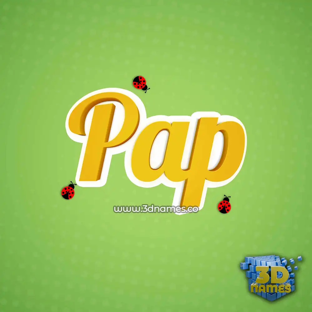 pap in Ladybugs style - 3D name wallpaper