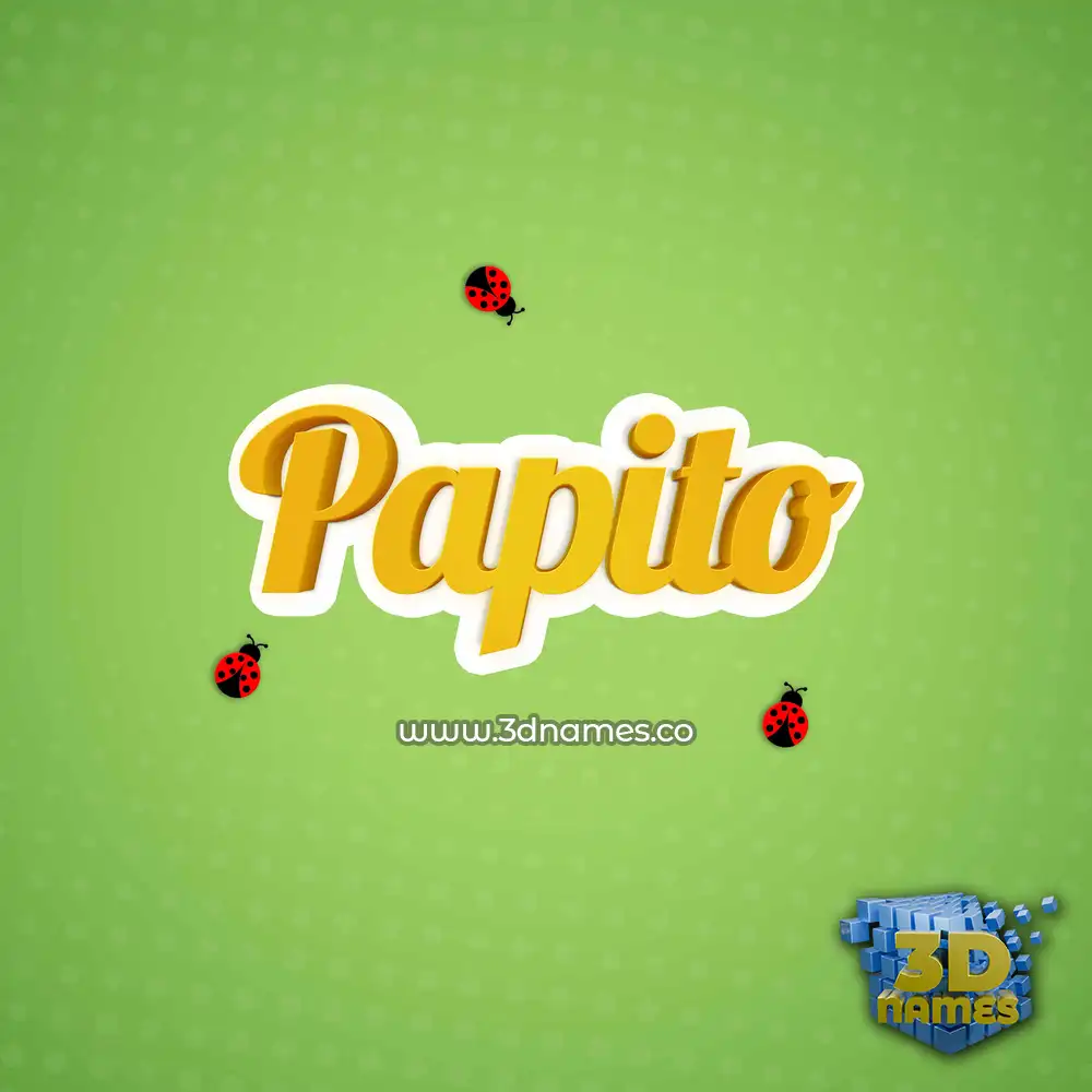 papito in Ladybugs style - 3D name wallpaper