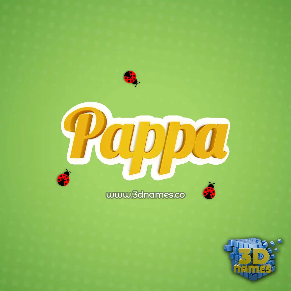 pappa in Ladybugs style - 3D name wallpaper