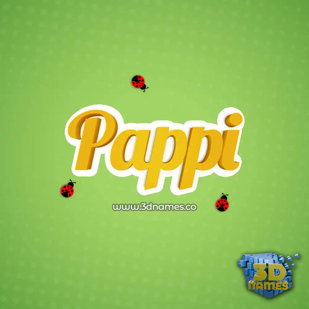 pappi in Ladybugs style - 3D name wallpaper