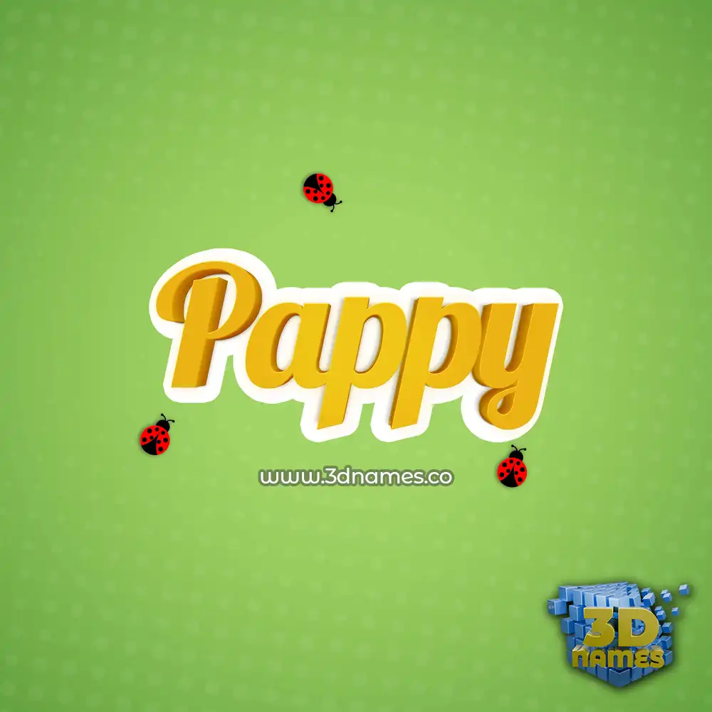 pappy in Ladybugs style - 3D name wallpaper