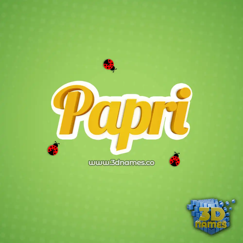 papri in Ladybugs style - 3D name wallpaper