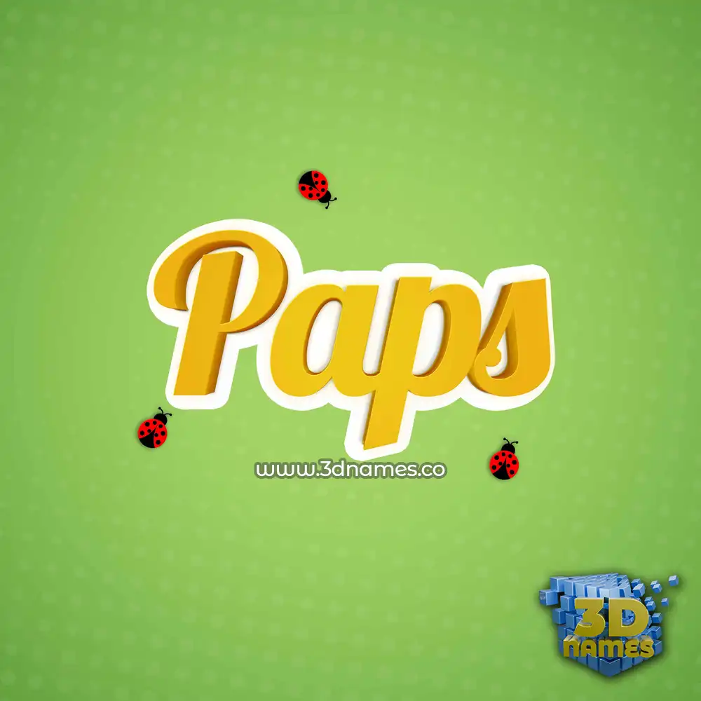 paps in Ladybugs style - 3D name wallpaper