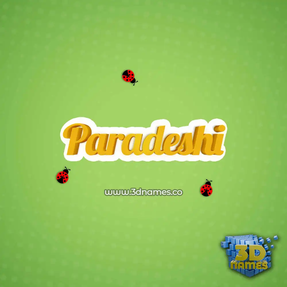paradeshi in Ladybugs style - 3D name wallpaper