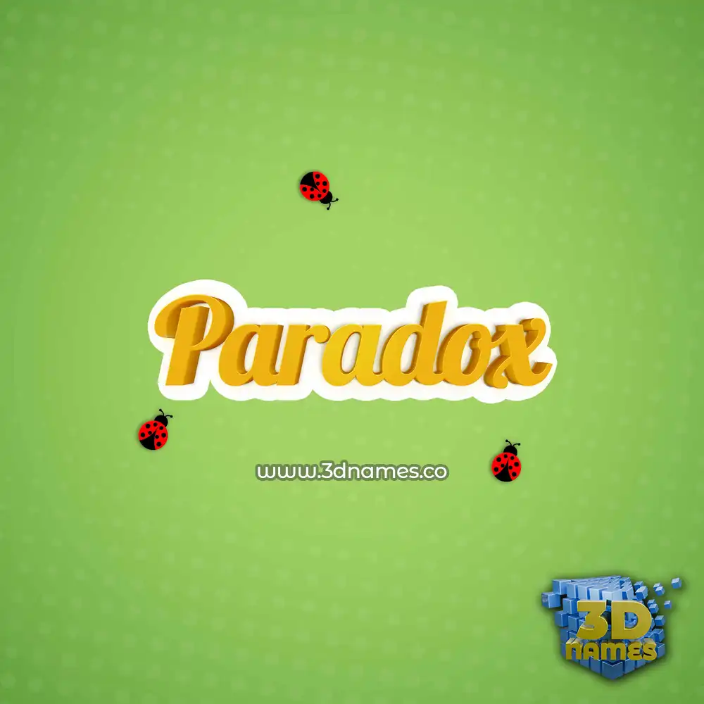 paradox in Ladybugs style - 3D name wallpaper
