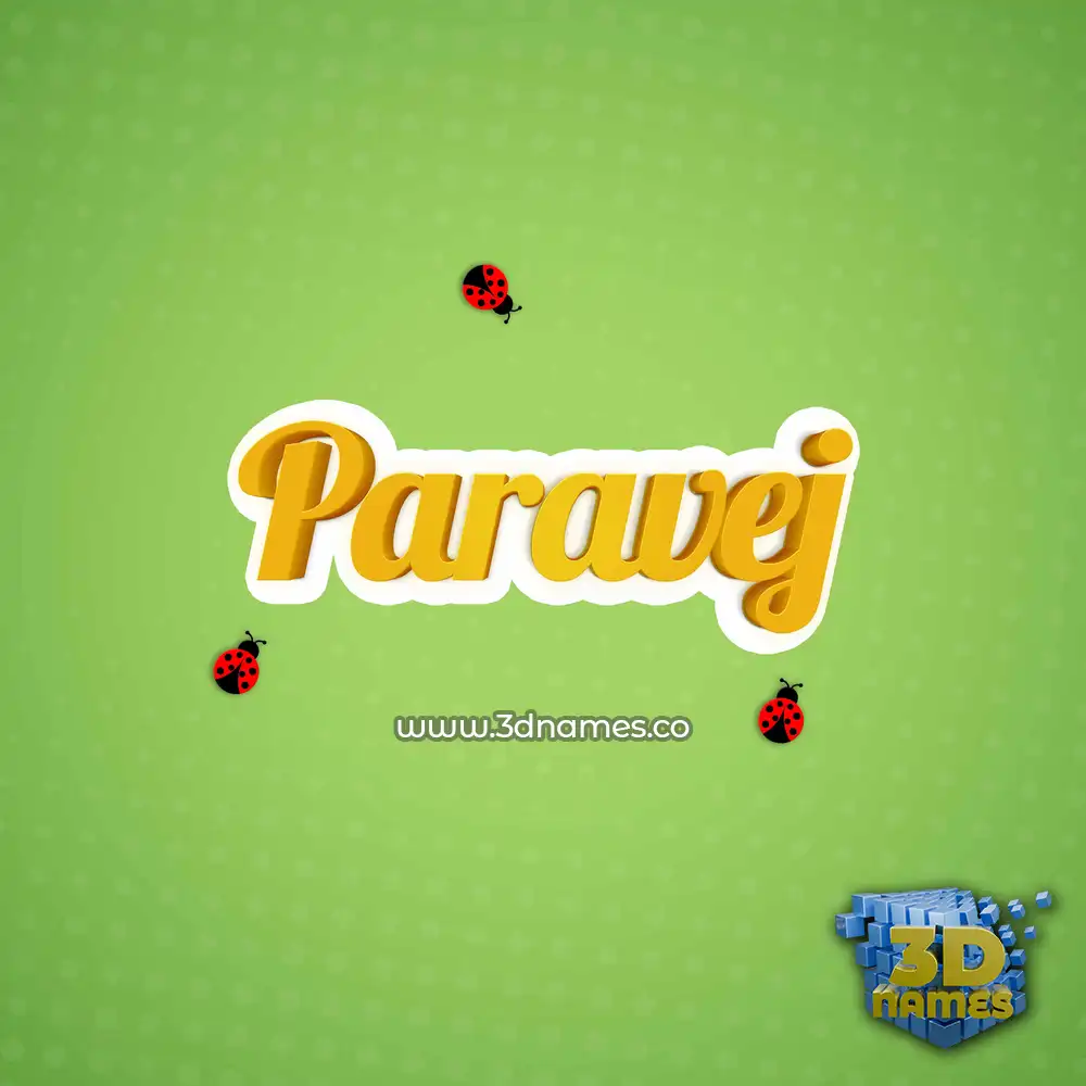 paravej in Ladybugs style - 3D name wallpaper