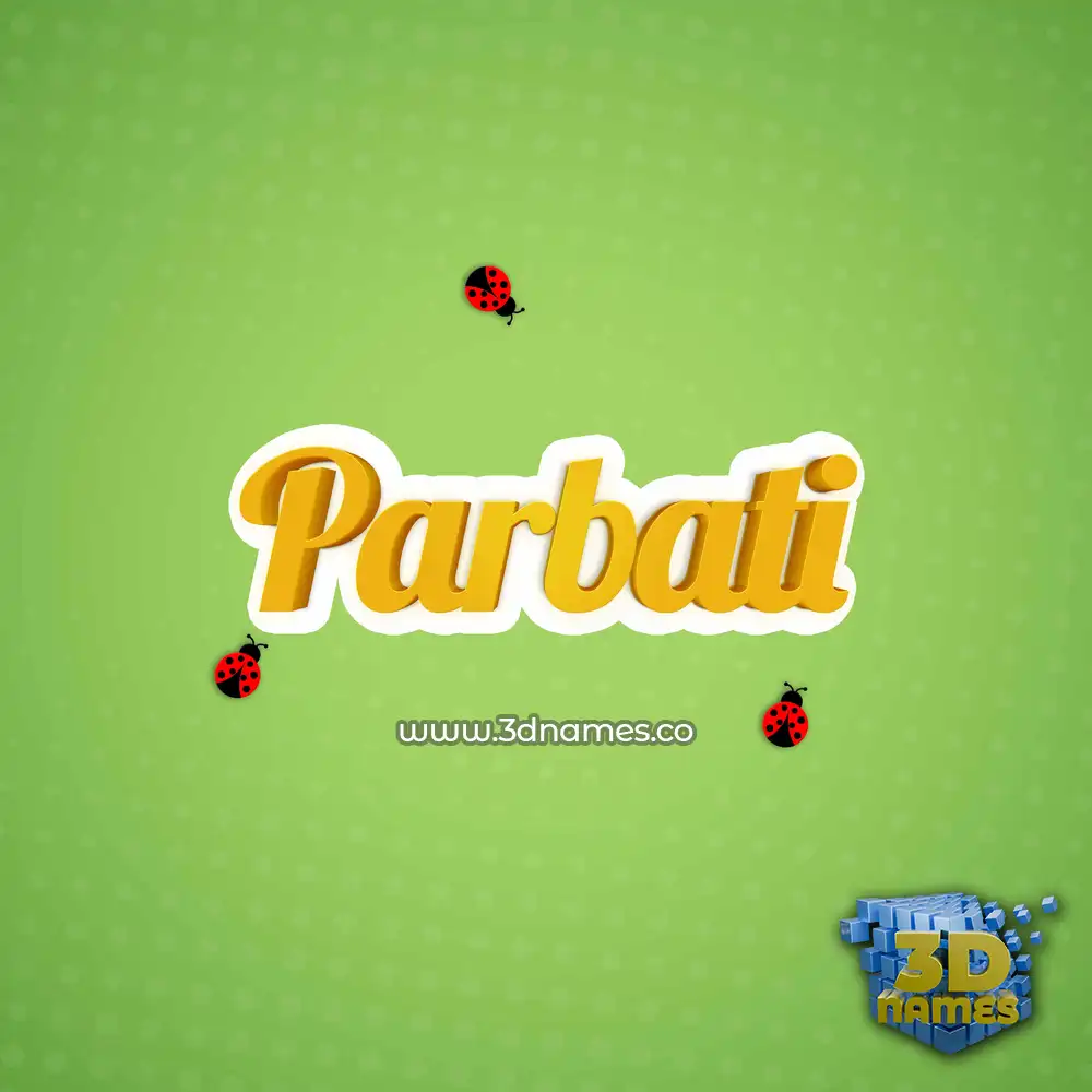 parbati in Ladybugs style - 3D name wallpaper