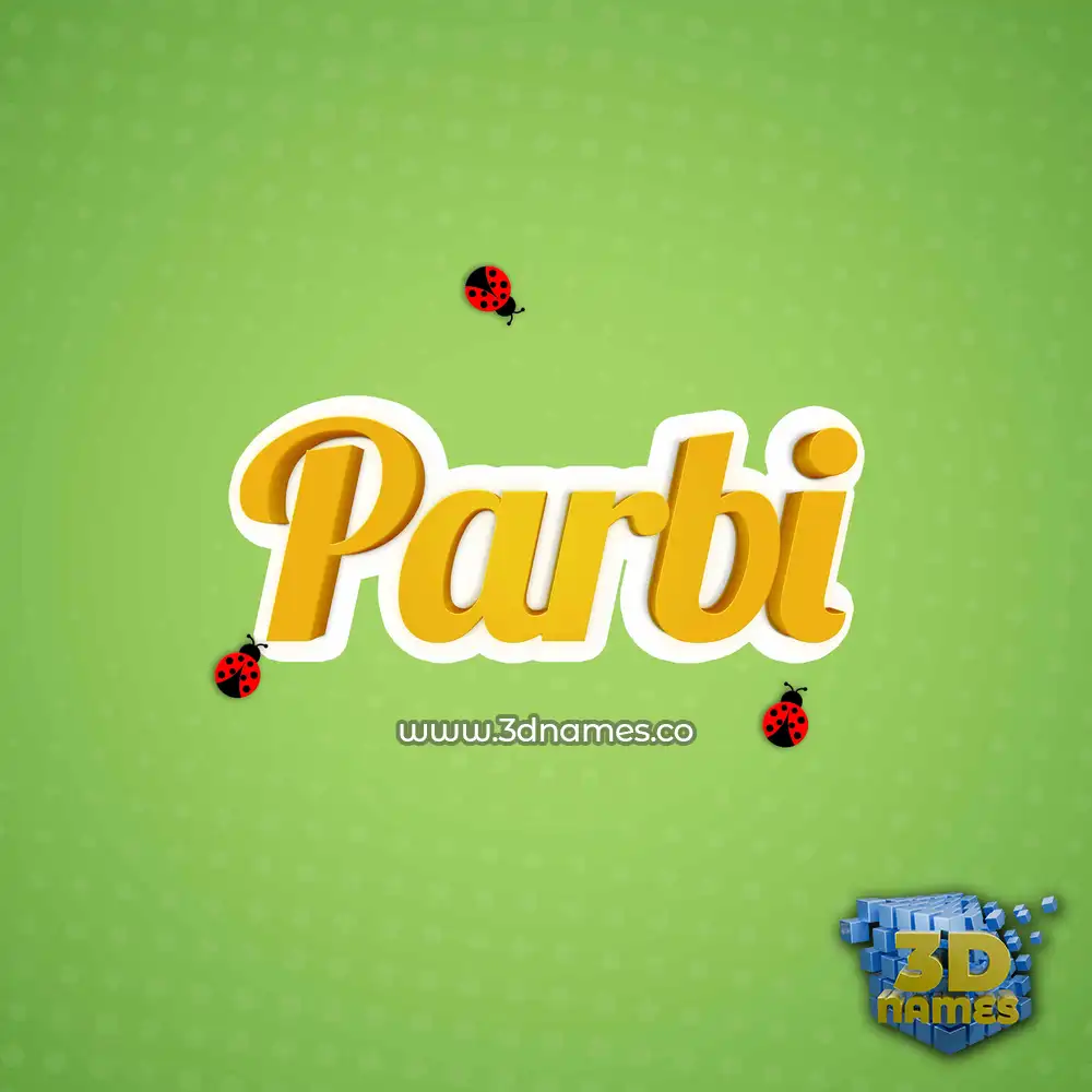 parbi in Ladybugs style - 3D name wallpaper