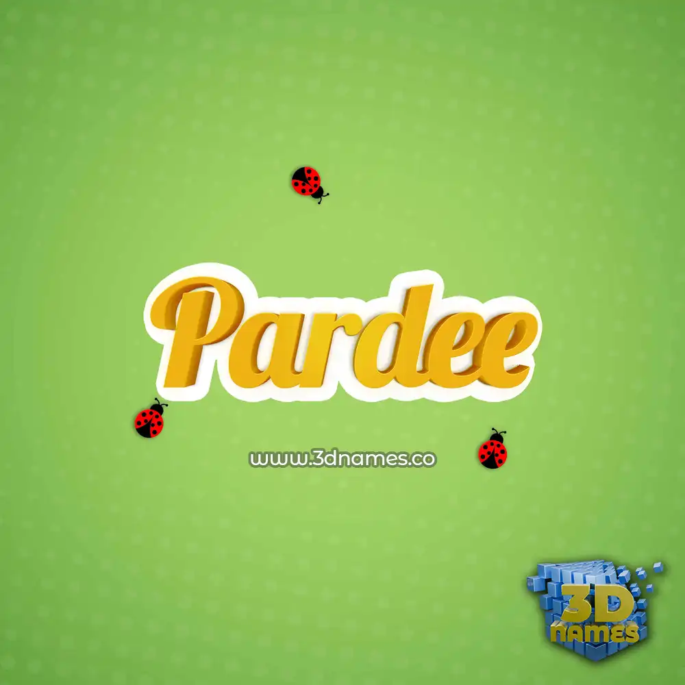 pardee in Ladybugs style - 3D name wallpaper