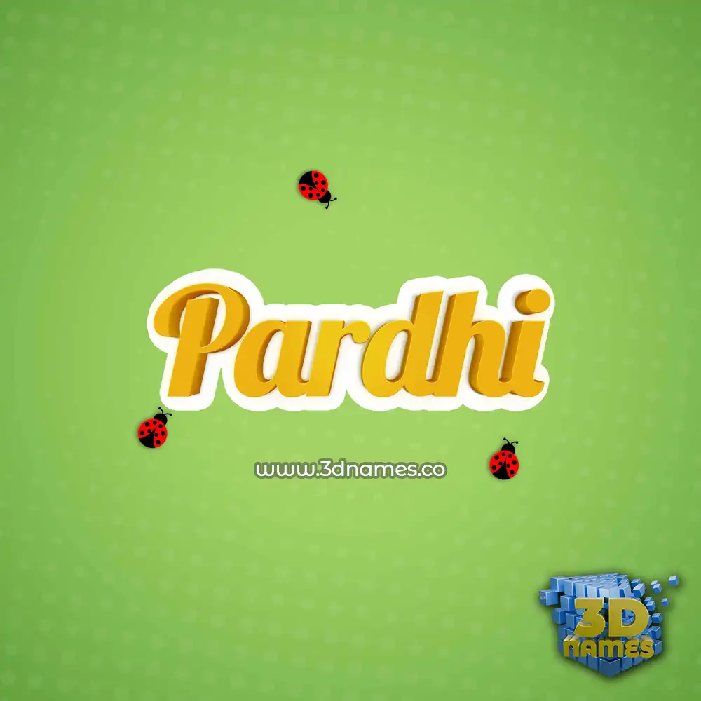 pardhi in Ladybugs style - 3D name wallpaper