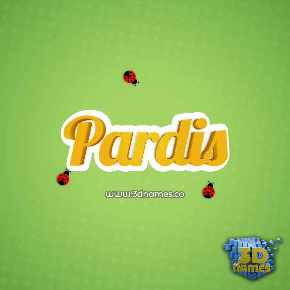 pardis in Ladybugs style - 3D name wallpaper