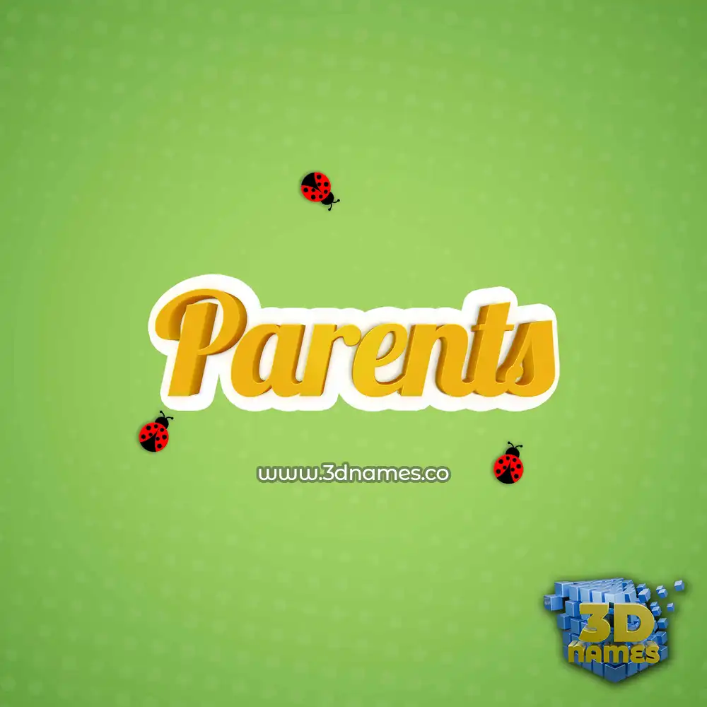 parents in Ladybugs style - 3D name wallpaper