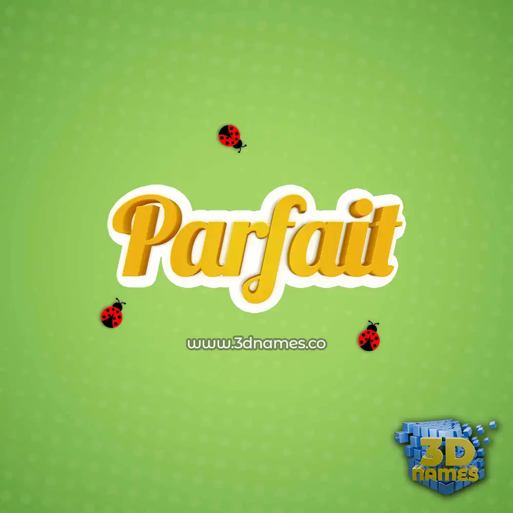 parfait in Ladybugs style - 3D name wallpaper