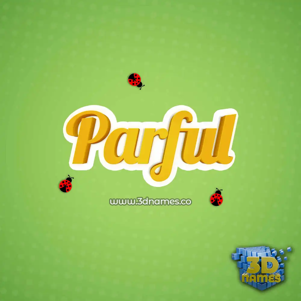 parful in Ladybugs style - 3D name wallpaper