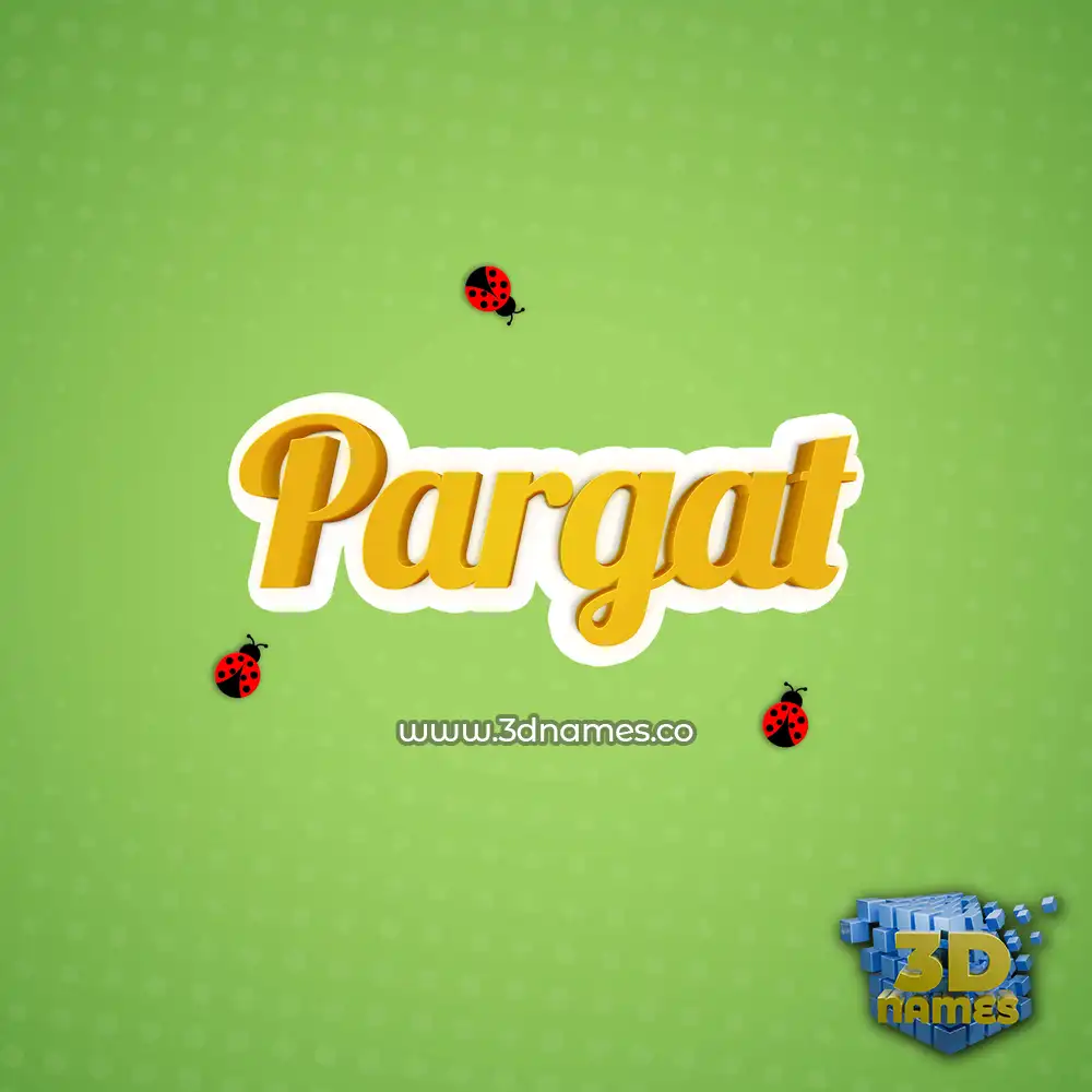 pargat in Ladybugs style - 3D name wallpaper