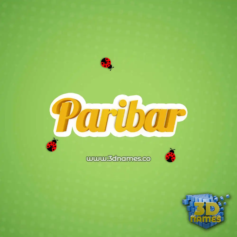paribar in Ladybugs style - 3D name wallpaper