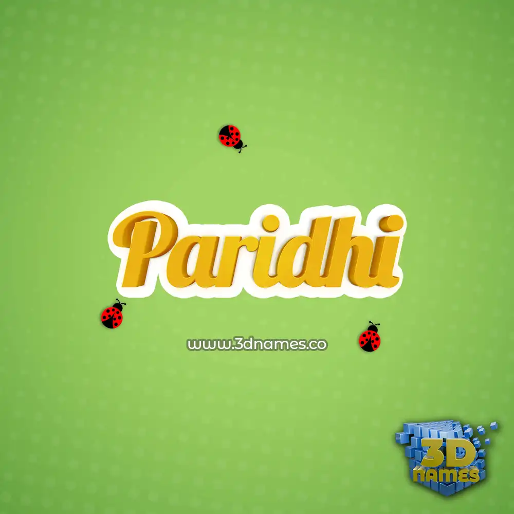 paridhi in Ladybugs style - 3D name wallpaper