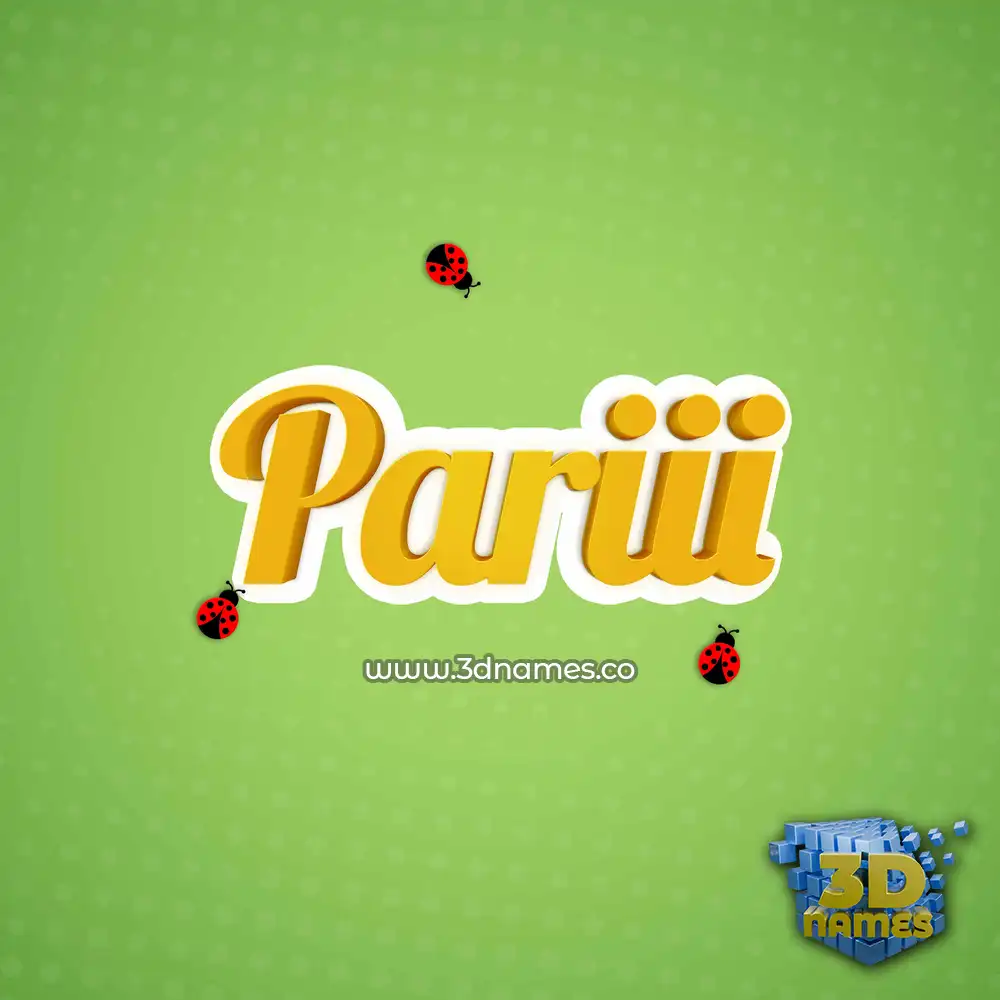 pariii in Ladybugs style - 3D name wallpaper