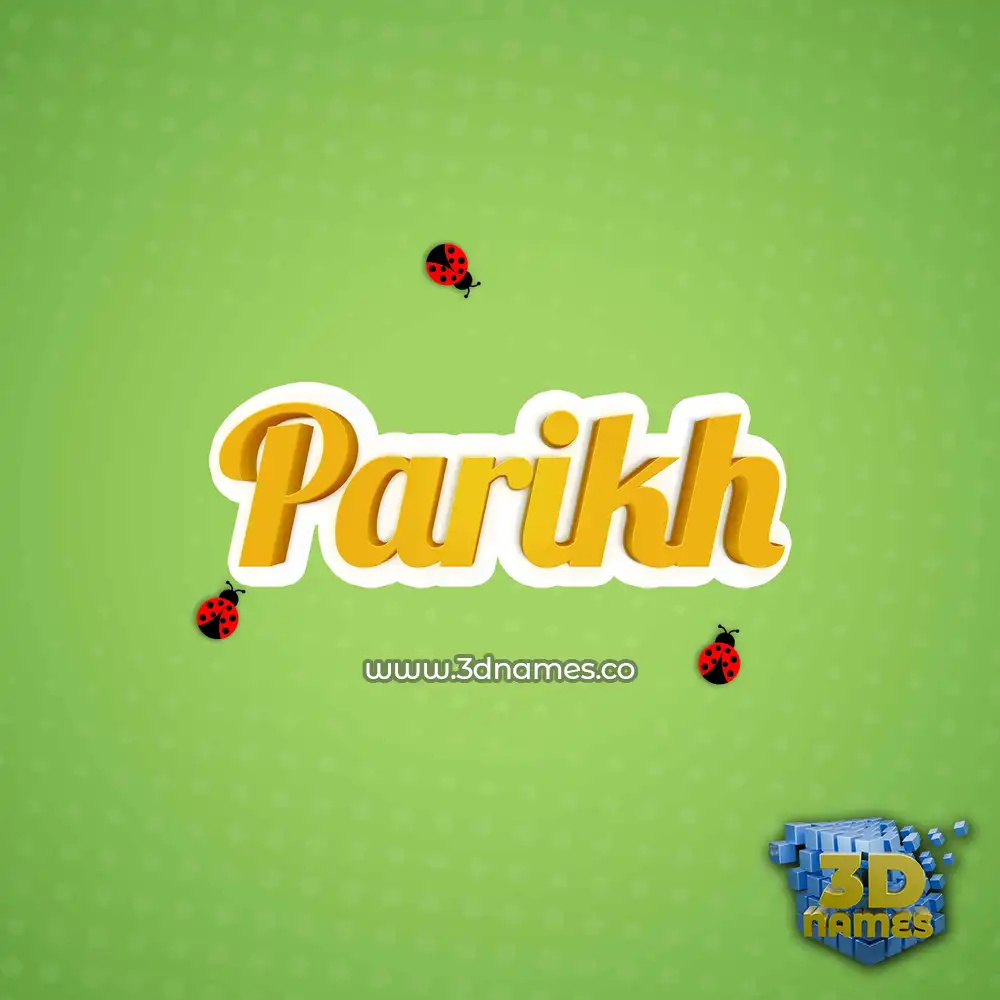 parikh in Ladybugs style - 3D name wallpaper