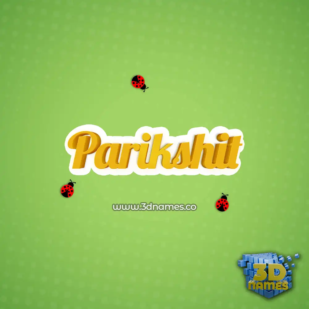 parikshit in Ladybugs style - 3D name wallpaper