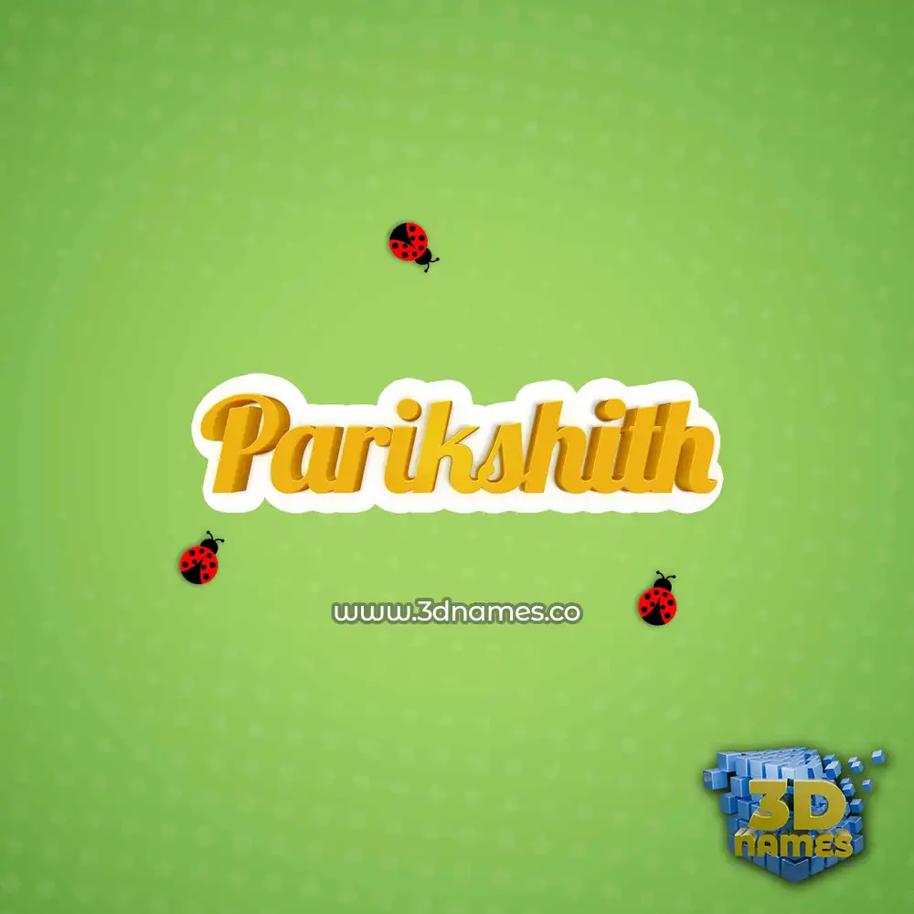 parikshith in Ladybugs style - 3D name wallpaper