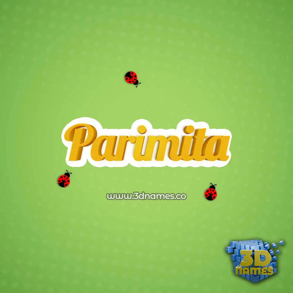 parimita in Ladybugs style - 3D name wallpaper