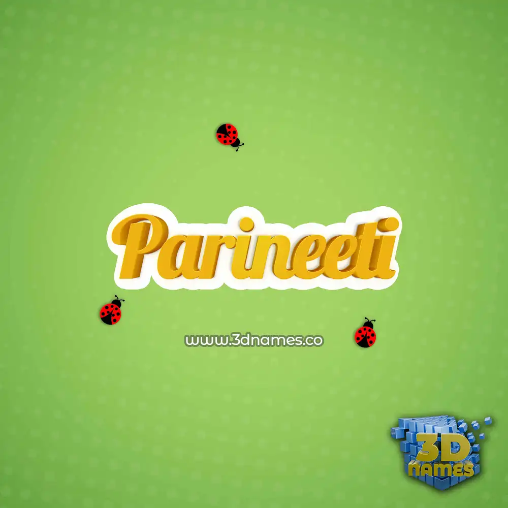 parineeti in Ladybugs style - 3D name wallpaper