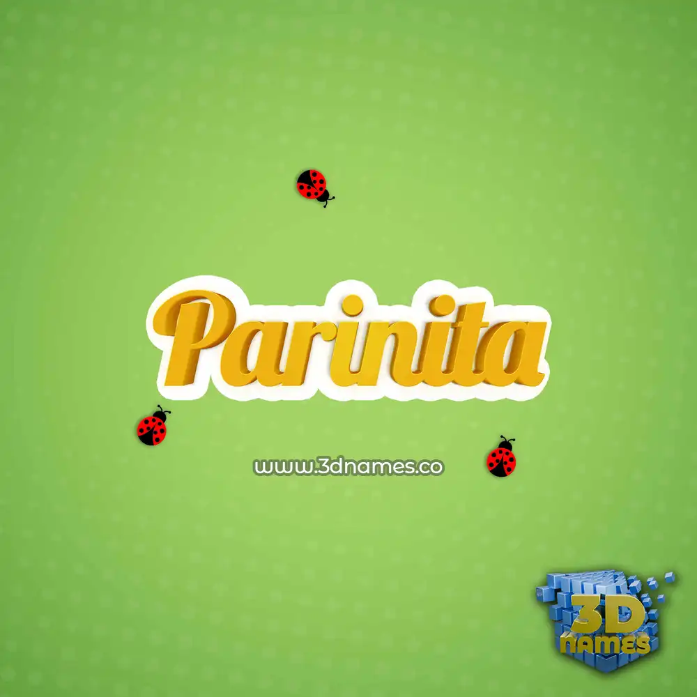 parinita in Ladybugs style - 3D name wallpaper