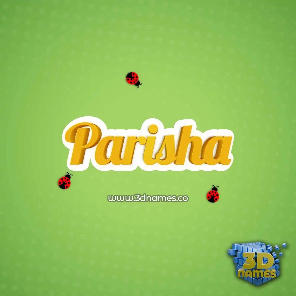 parisha in Ladybugs style - 3D name wallpaper
