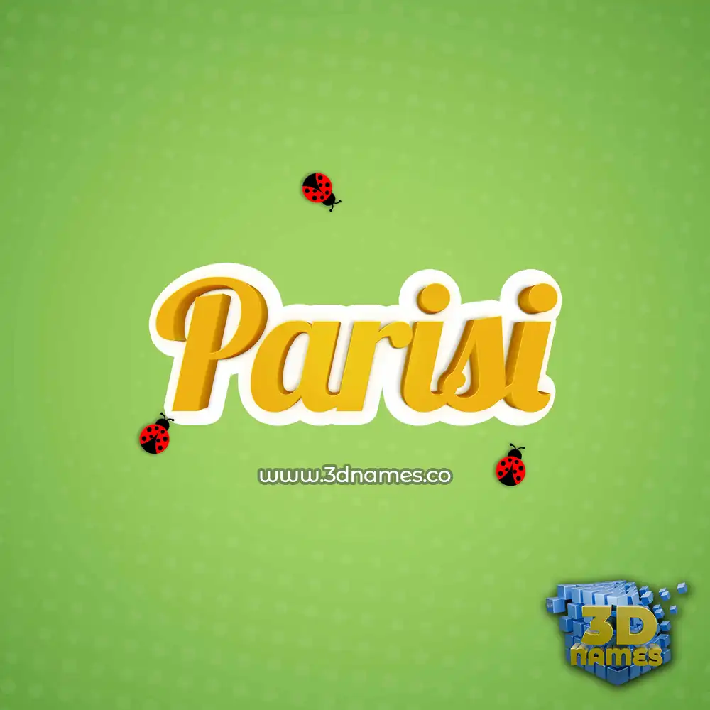 parisi in Ladybugs style - 3D name wallpaper