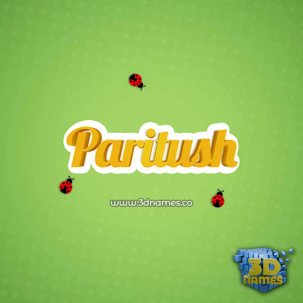 paritush in Ladybugs style - 3D name wallpaper