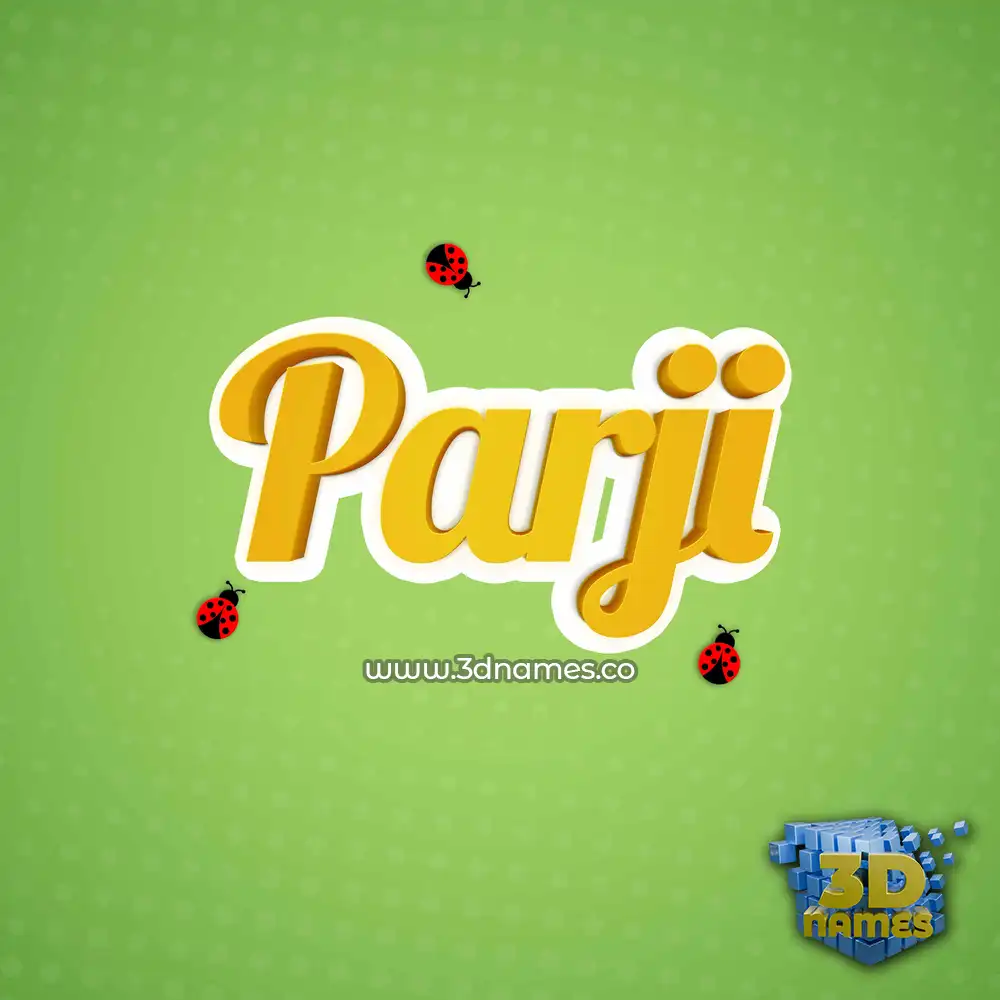 parji in Ladybugs style - 3D name wallpaper