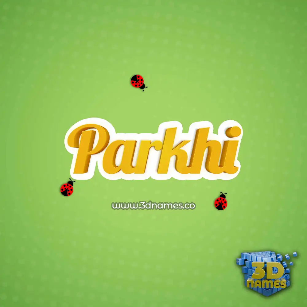 parkhi in Ladybugs style - 3D name wallpaper