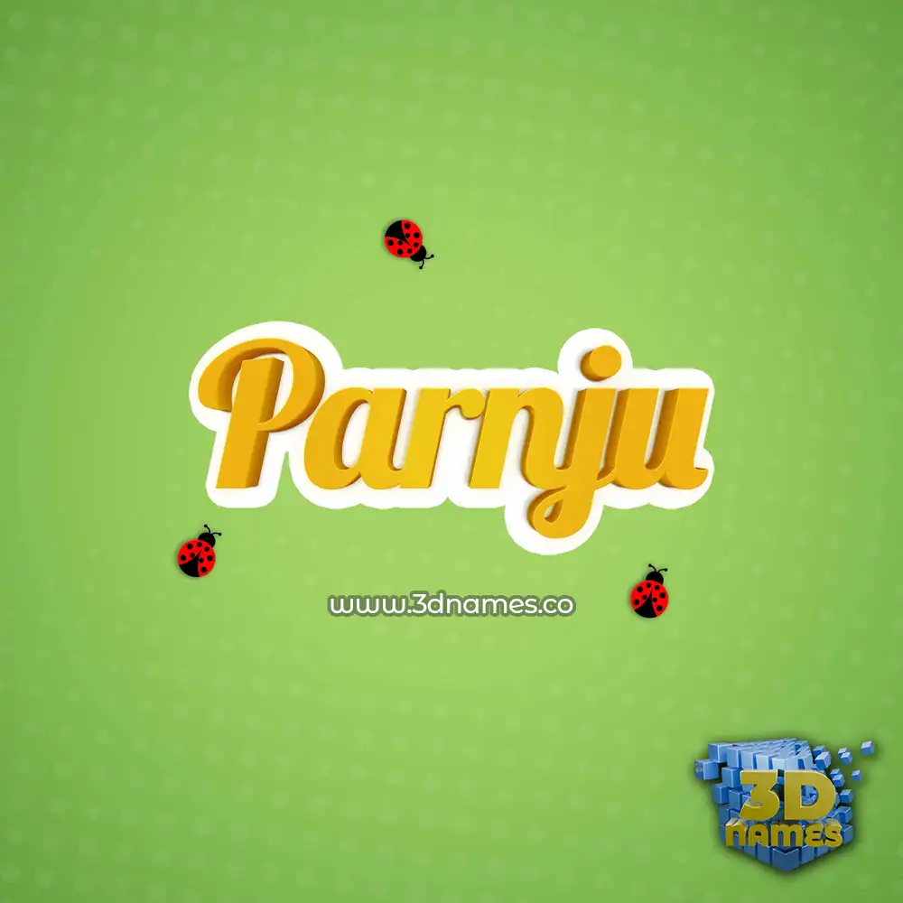 parnju in Ladybugs style - 3D name wallpaper
