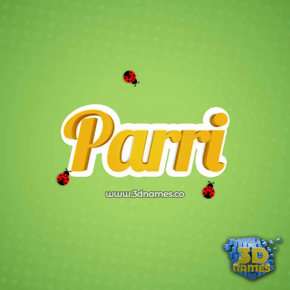 parri in Ladybugs style - 3D name wallpaper