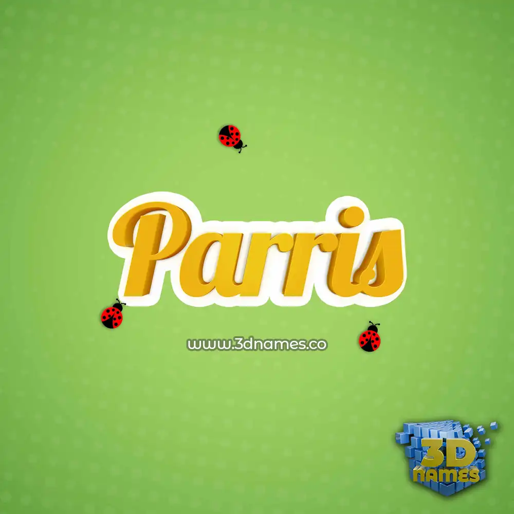 parris in Ladybugs style - 3D name wallpaper