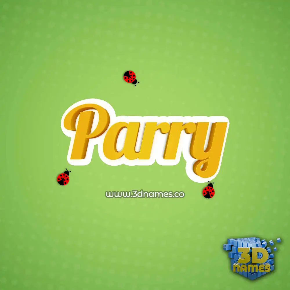 parry in Ladybugs style - 3D name wallpaper