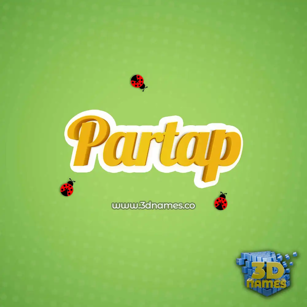 partap in Ladybugs style - 3D name wallpaper